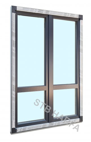 Balkonové dveře 150x200 antracit TROJSKLO 