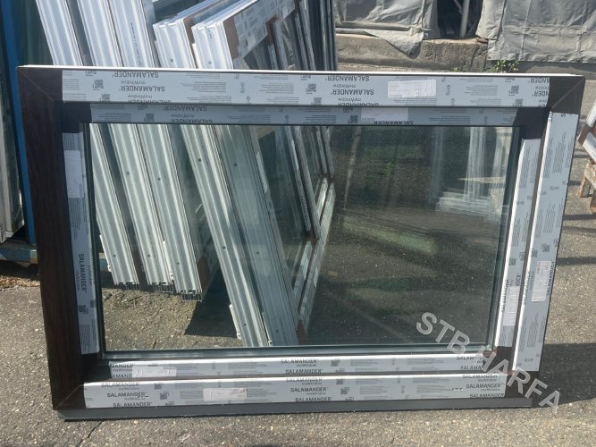 Okno 120x80 tmavý dub TROJSKLO