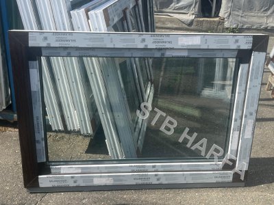 Okno 120x80 tmavý dub TROJSKLO