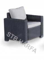 SET -Zahradníh křesel Mombasa grafit/světle šedá - 2 ks
